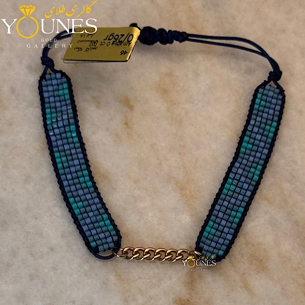 دستبند کارتیر طلا میوکی آبی